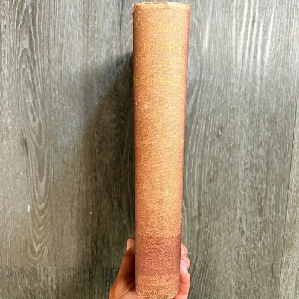 D'Aubigne's History of the Reformation Antique Hardcover Burgundy Gold Gilt Book